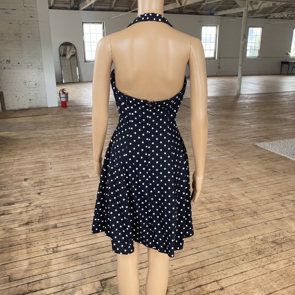 Vintage 1990s Pin Up Polka Dot Dress - Picture 5 of 7
